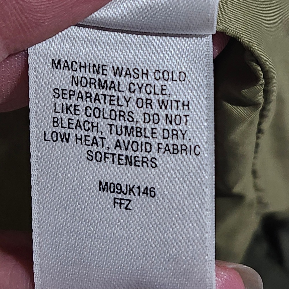 Cabelas Mens 2XL Tall 650 Down Puffer Jacket Olive Green Reinforced Elbows Tall - Picture 8 of 14